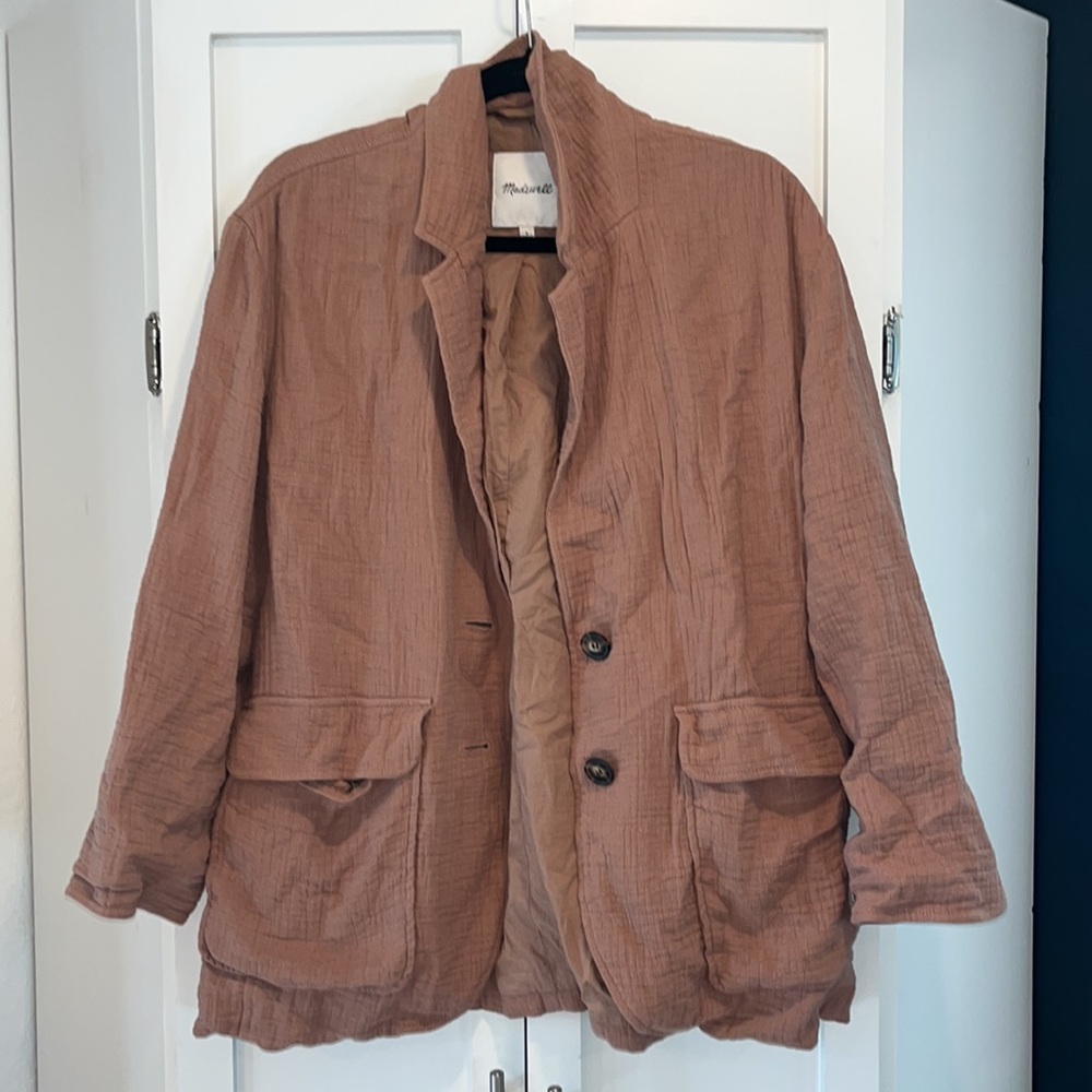 Madewell Cotton/Linen Blazer Size Large